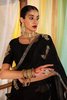 SAR Black Hand Embellishments Silk Shirt & Chanderi Gharara Set