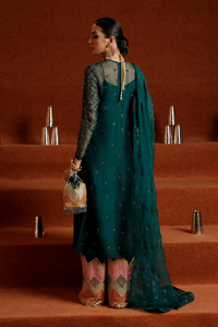 SUDARA Charming Green Organza Ensemble by Hussain Rehar Luxury Pret SS