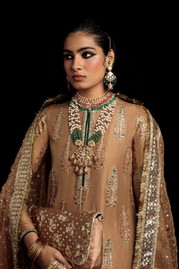 REIGN Regal Beige Gold Ensemble by Hussain Rehar Luxury Pret SS/23