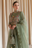 VENUS Sea Green Organza Peshwas by Hussain Rehar Moon 