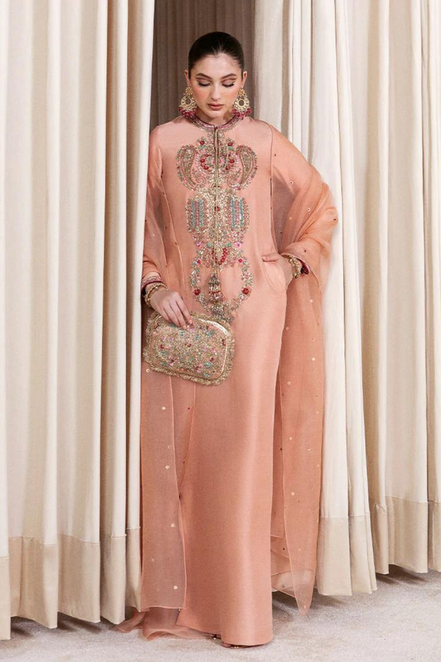 TRINKET-PEACH Organza Suit 