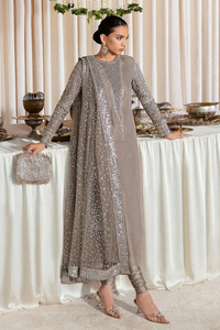 LUCENT-GREY Raw Silk Suit 