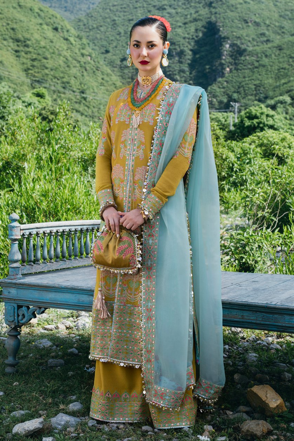 LAMAR Karandi & Organza Ensemble by HUSSAIN REHAR