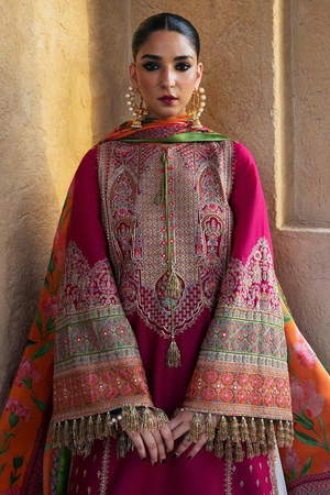 AZHAR Shocking Pink Lawn outfit by Hussain Rehar's Summer Lawn Vol-2