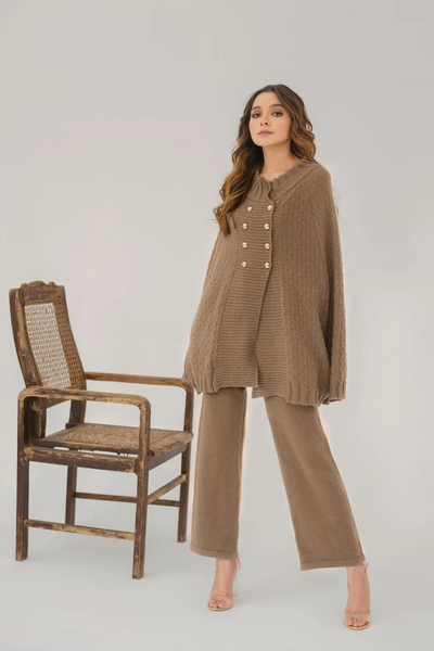 SABIAH 2.0 PONCHO SUIT by Hassal Co-rd Set Autumn Winter'22