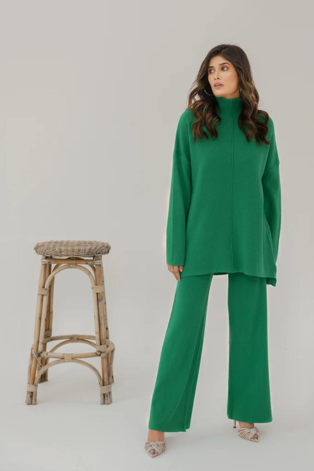 SCARLETT TWO PIECE KNIT SET GREEN