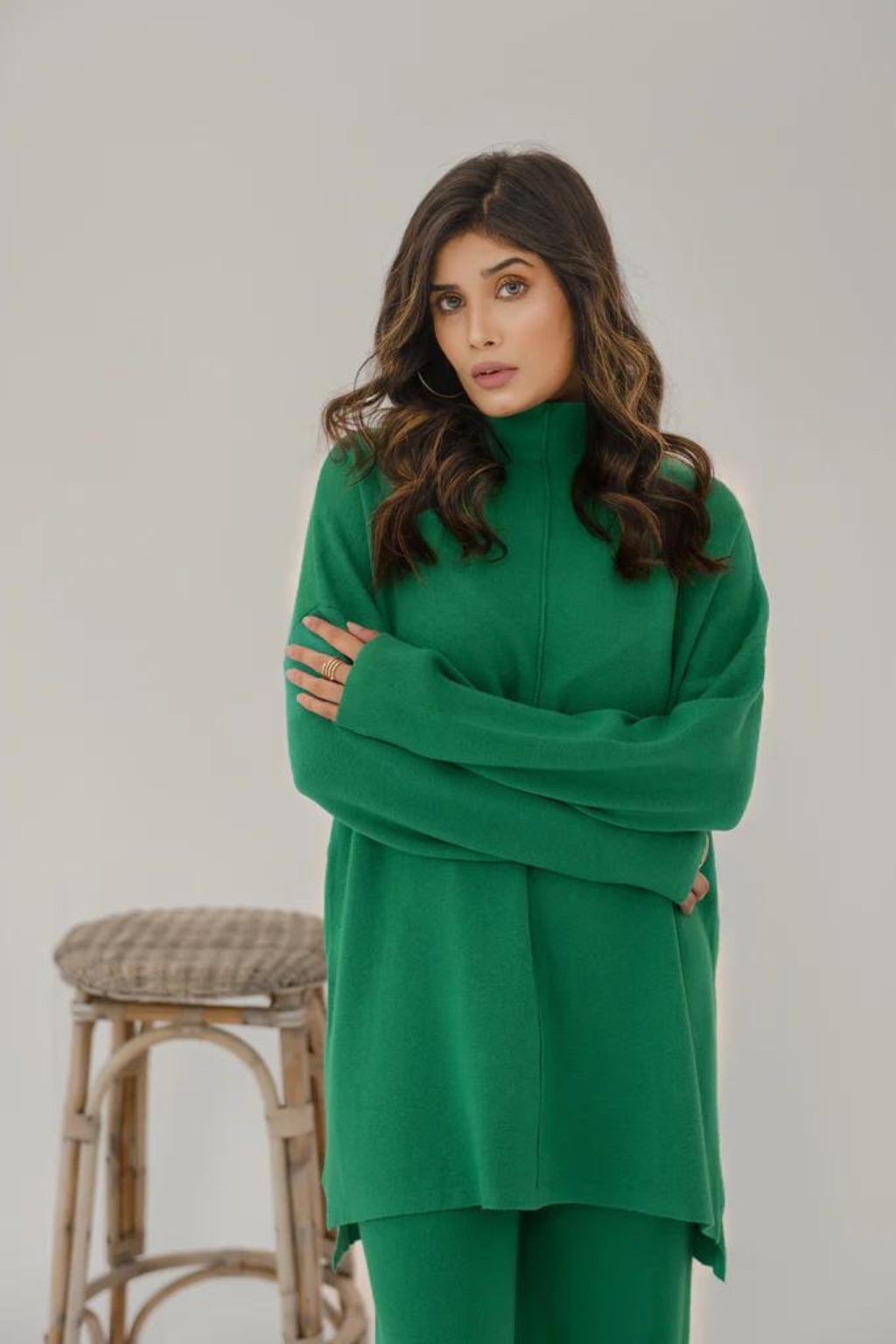 SCARLETT TWO PIECE KNIT SET GREEN - second image