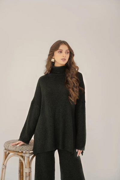 BEY DARK GREEN GREEN CABLE OVERSIZE SET by Hassal Co-rd Set Autumn