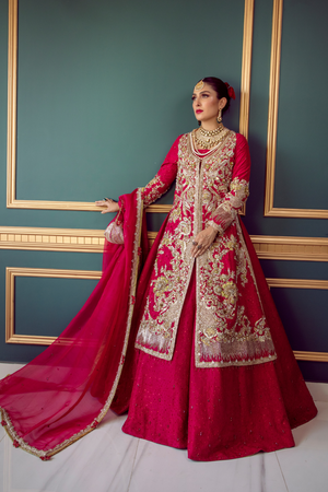 ROSALIE Raw Silk Bridal Outfit by IMRA SAEED