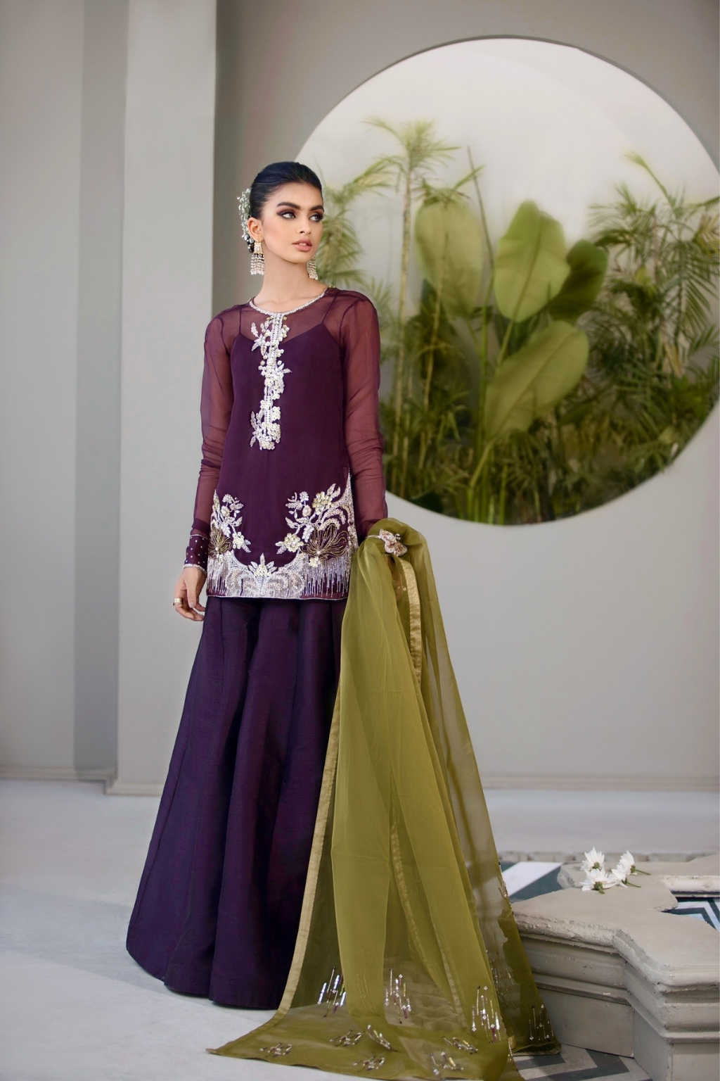 ANTHESIS Organza & Raw Silk Eid Ensemble by IMRA SAEED