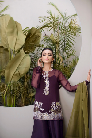 ANTHESIS Organza & Raw Silk Eid Ensemble by IMRA SAEED