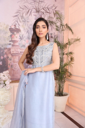 FAY Raw Silk Three-Piece Ensemble by IMRA SAEED