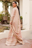 JANIRA Blush pink Delicate Chikankari  Angrakha Gown Set