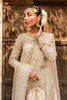 AFSANA  Ivory Organza Gold Embellishments Shirt & Silk Sharara Set