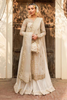 AFSANA  Ivory Organza Gold Embellishments Shirt & Silk Sharara Set