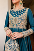 AASRA Teal Korean Silk  Embroidered Elegance Pishwas Set