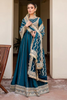 AASRA Teal Korean Silk  Embroidered Elegance Pishwas Set