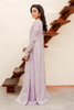 ZOYA Lilac Tissue Silver Tilla Embroidery Silk Gown Set