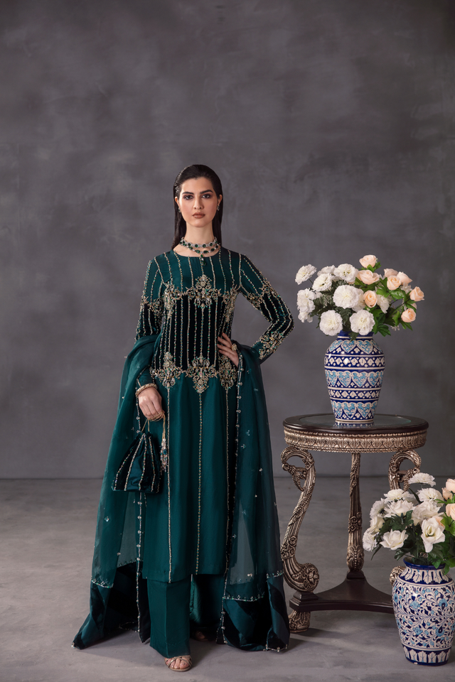 LAUREN Emerald Green Suit by Kanwal Malik 