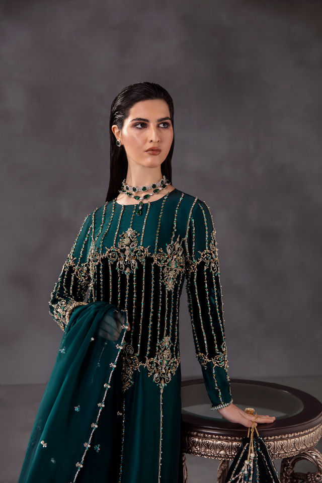 LAUREN Emerald Green Suit by Kanwal Malik 