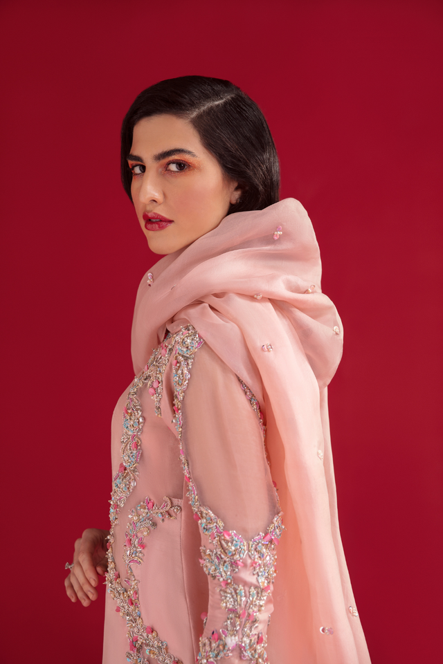 CLAIRE Raw Silk Suit by Kanwal Malik