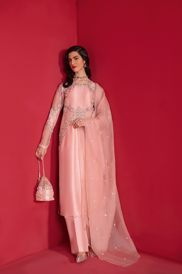 CLAIRE Raw Silk Suit by Kanwal Malik
