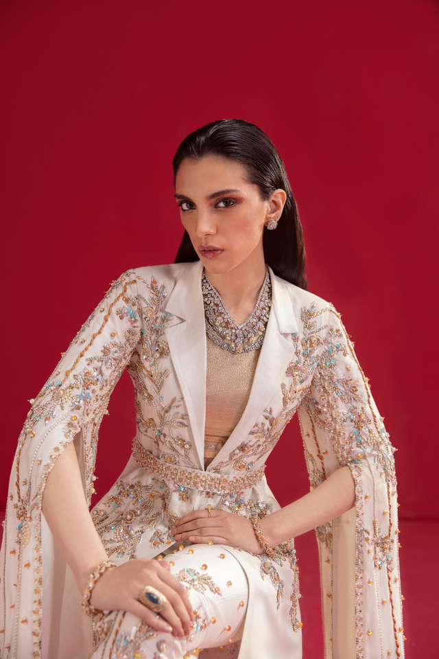 AUDRY Raw Silk Coat by Kanwal Malik