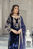 NIGHT SKY Blue Velvet Suit by Kanwal Malik