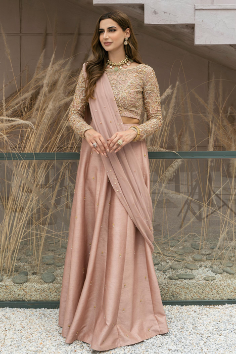 CRICE Tea Pink Lehenga Choli by Kanwal Malik Athena Formal Pret 