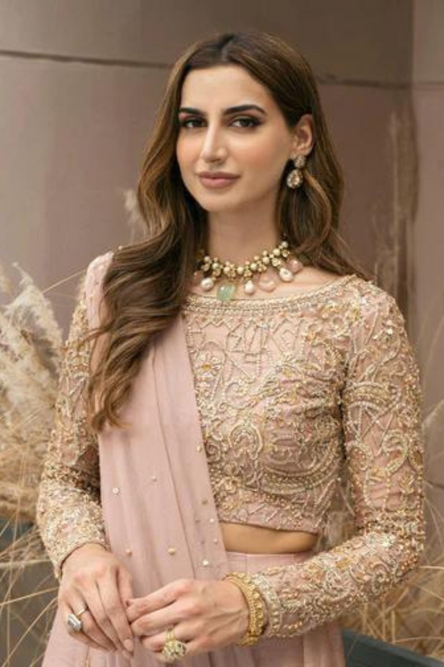 CRICE Tea Pink Lehenga Choli by Kanwal Malik Athena Formal Pret 