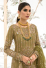 MAHJABEEN Olive Green Korean Silk kurta and gharara set 