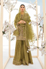 MAHJABEEN Olive Green Korean Silk kurta and gharara set 