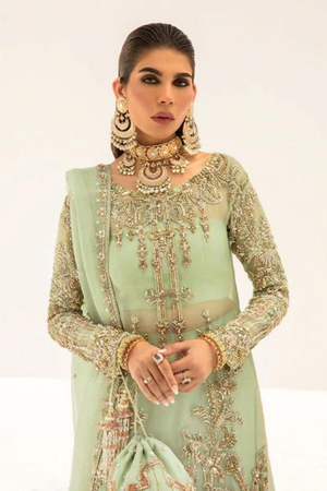 MEHAR Mint Green Organza 