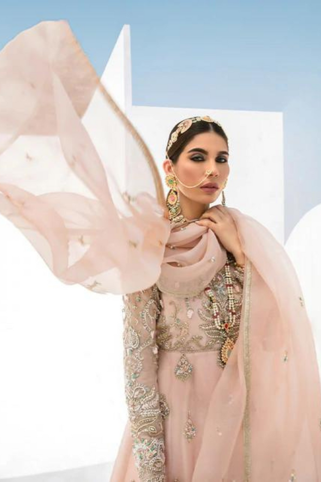 PARISHAY Powder Pink Pishwas by KANWAL MALIK 'RIWAYAAT