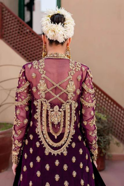 NAZNEEN Purple Gown Lehenga Ensemble