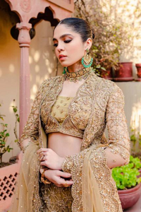 ARMISH Copper Net Jacket Sharara Set