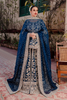 SABEEN Teal Organza Pishwas Lehenga Set