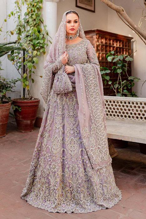 MUSHQ Lilac Organza Lehenga Choli by Kanwal MalikMaheNur Luxury Formal