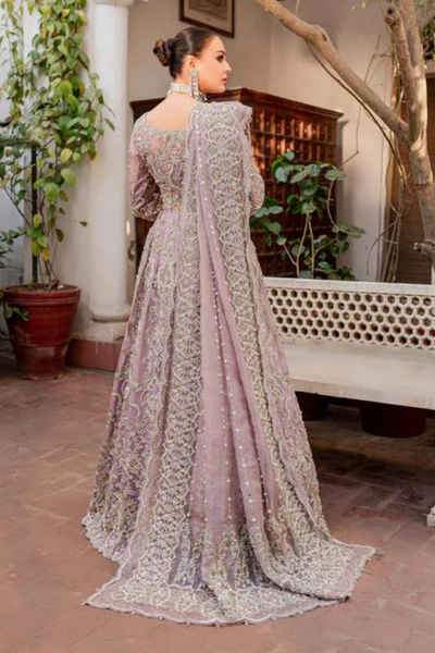 MUSHQ Lilac Organza Lehenga Choli by Kanwal MalikMaheNur Luxury Formal