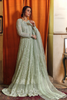 AZEEN gown Sheer Mint Elegance with Embroidery 