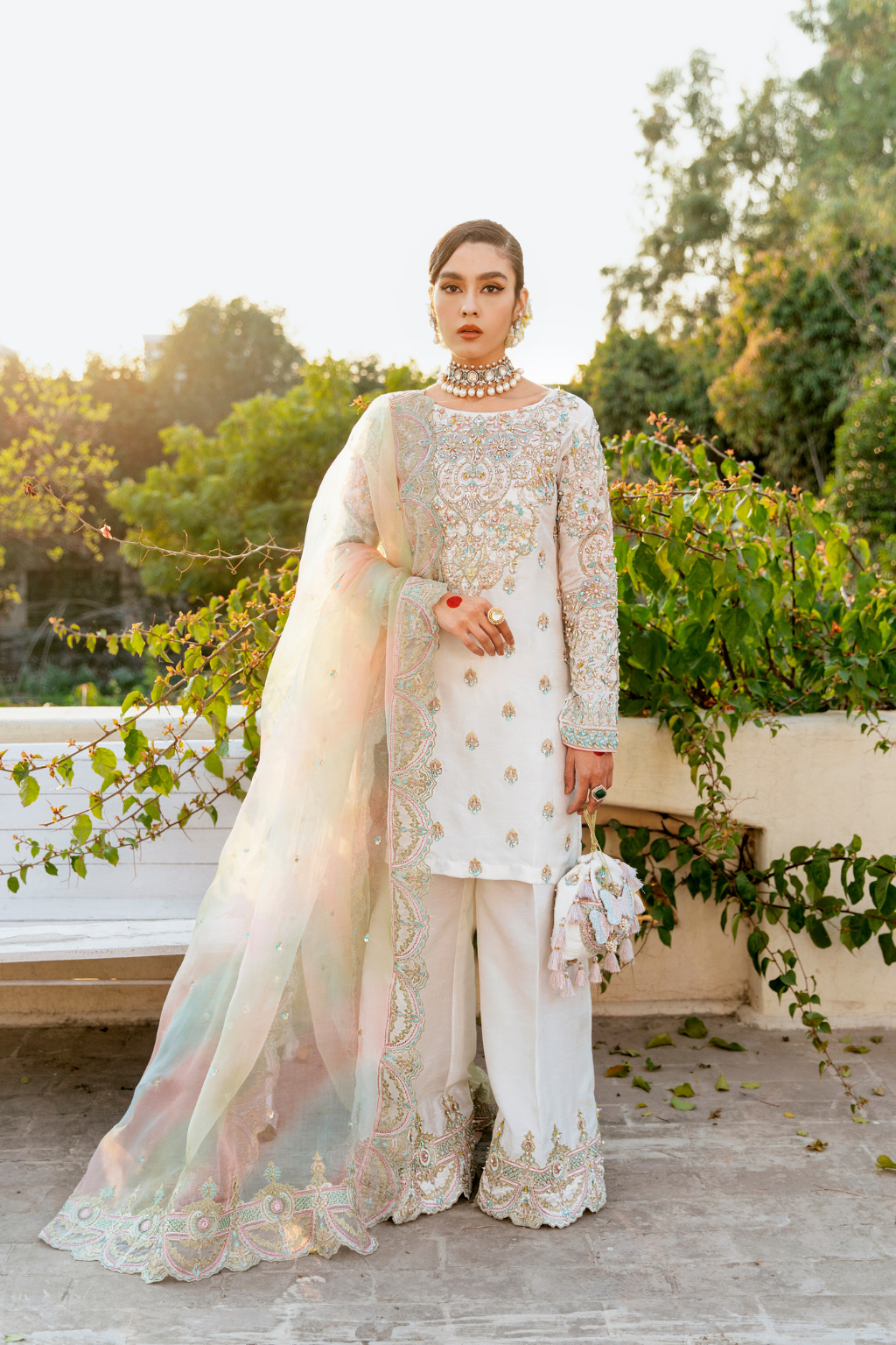 SAPNA Korean Silk Suit by Kanwal Malik 