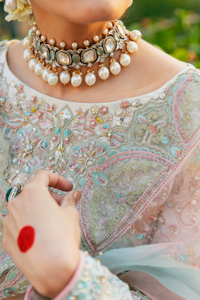 SAPNA Korean Silk Suit by Kanwal Malik 