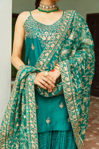 PUKHRAJ Korean Silk Suit by Kanwal Malik