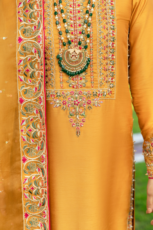 AARTI Korean Silk Suit by Kanwal Malik 