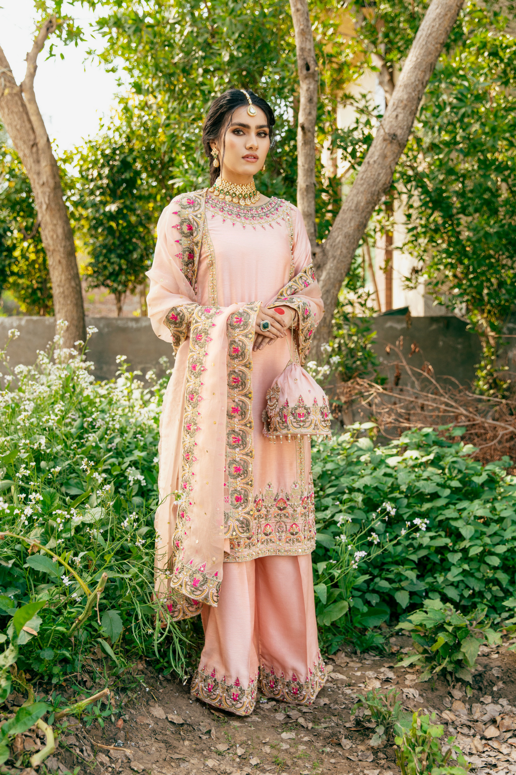 RADHA Korean Silk Suit by Kanwal Malik 