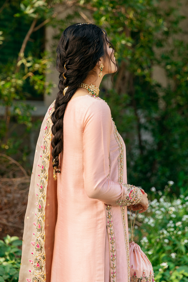 RADHA Korean Silk Suit by Kanwal Malik 