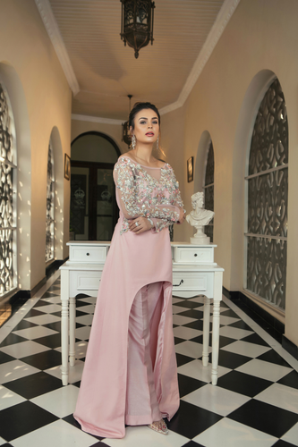 MORGANITE  Blush Pink Gown by Kanwal Malik