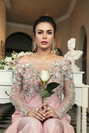 MORGANITE  Blush Pink Gown by Kanwal Malik