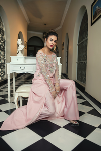 MORGANITE  Blush Pink Gown by Kanwal Malik