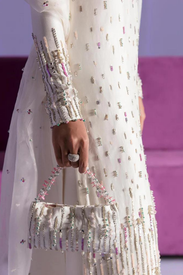 Celeste White Suit Set from Kanwal Malik Tesoro Luxury Prert'23